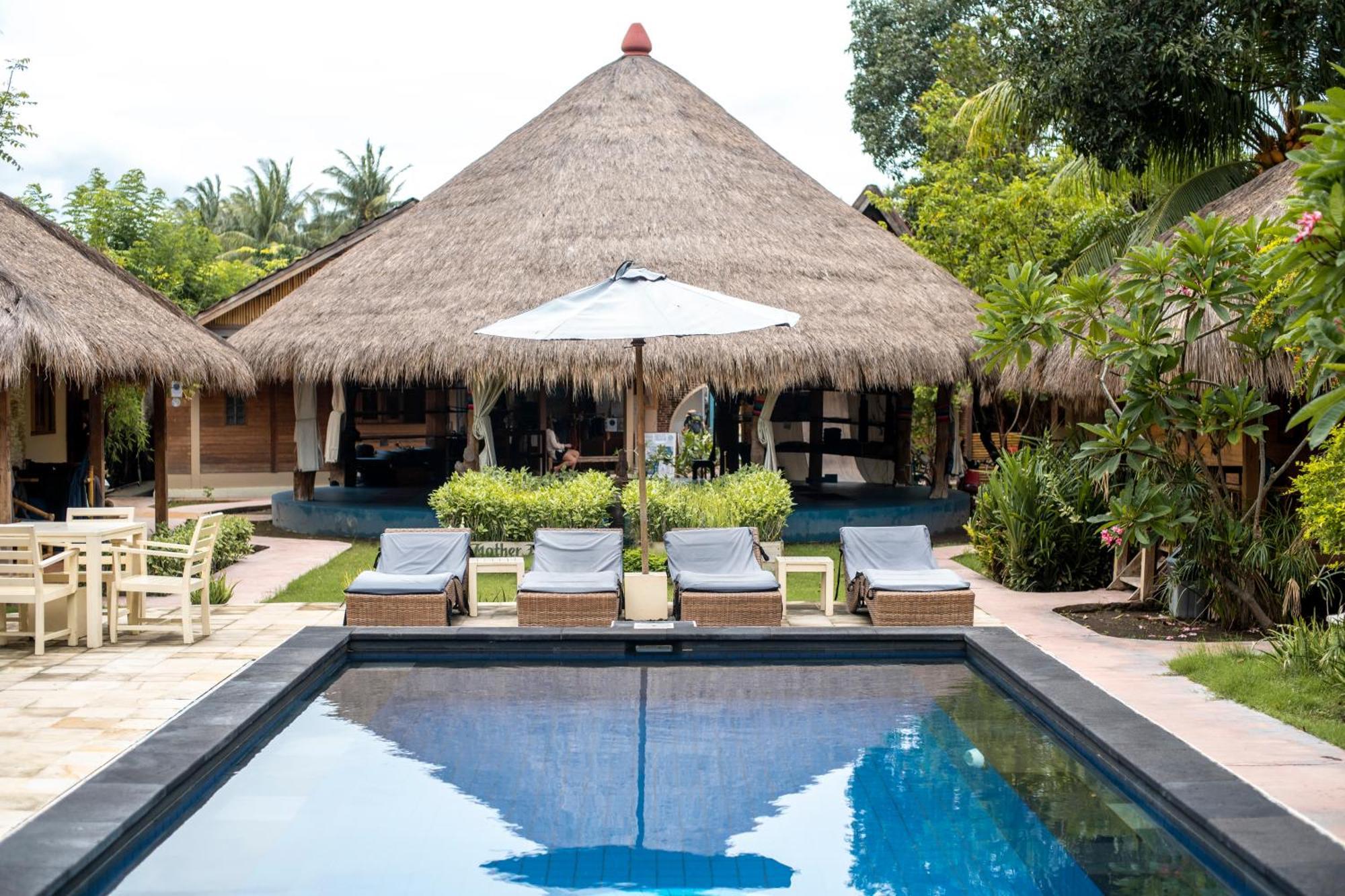 H2O Peaceful Yoga Resort Gili Air Exteriör bild